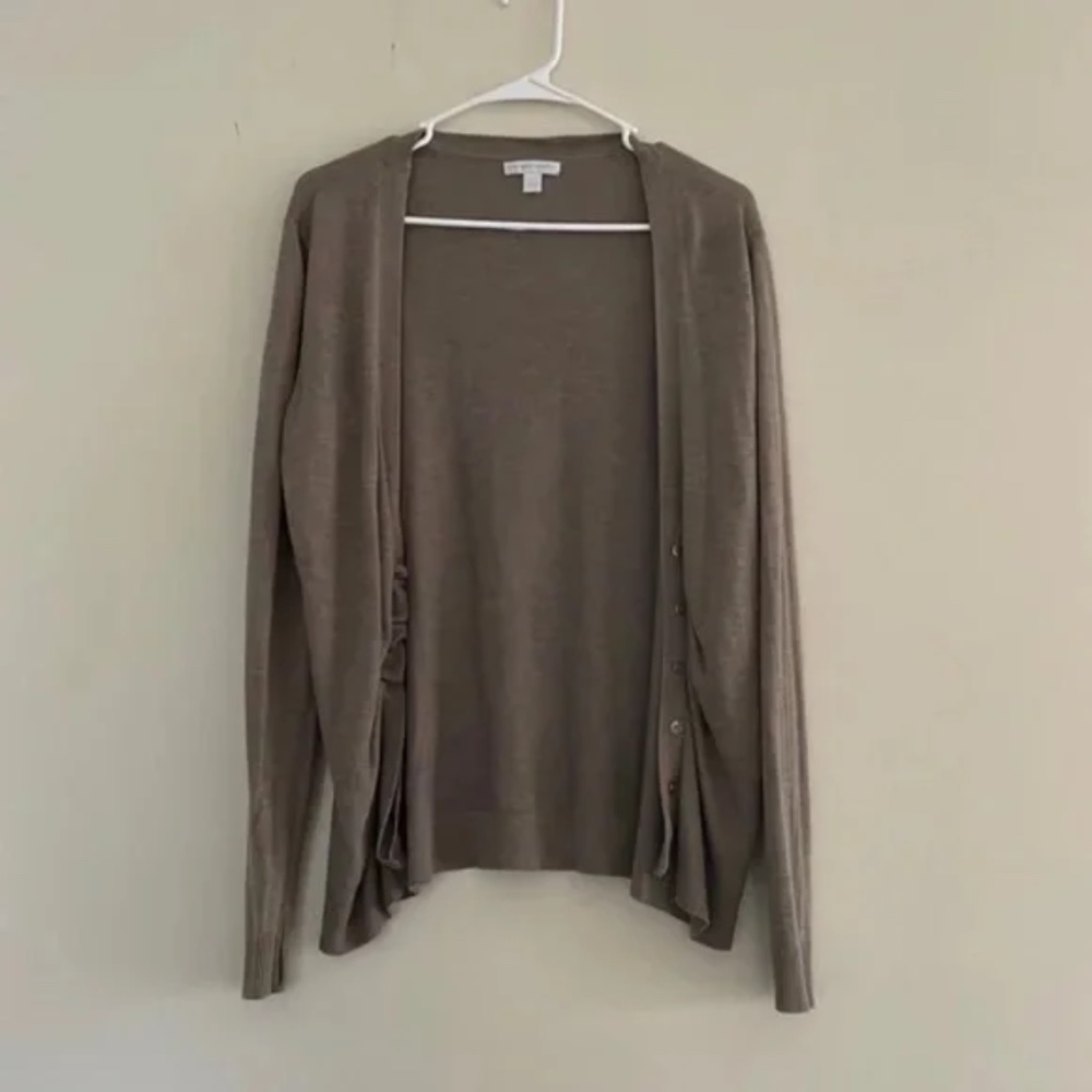 NEW YORK & COMPANY Brown Cardigan Women Size L